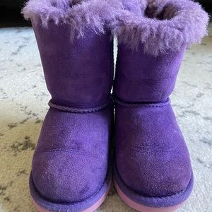 Purple and Pink Bow Ugg Boots